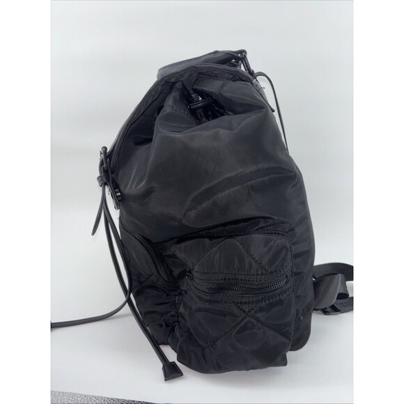 Steve Madden Bqueens Black Quilted Large Backpack Bag Pockets - Picture 3 of 11